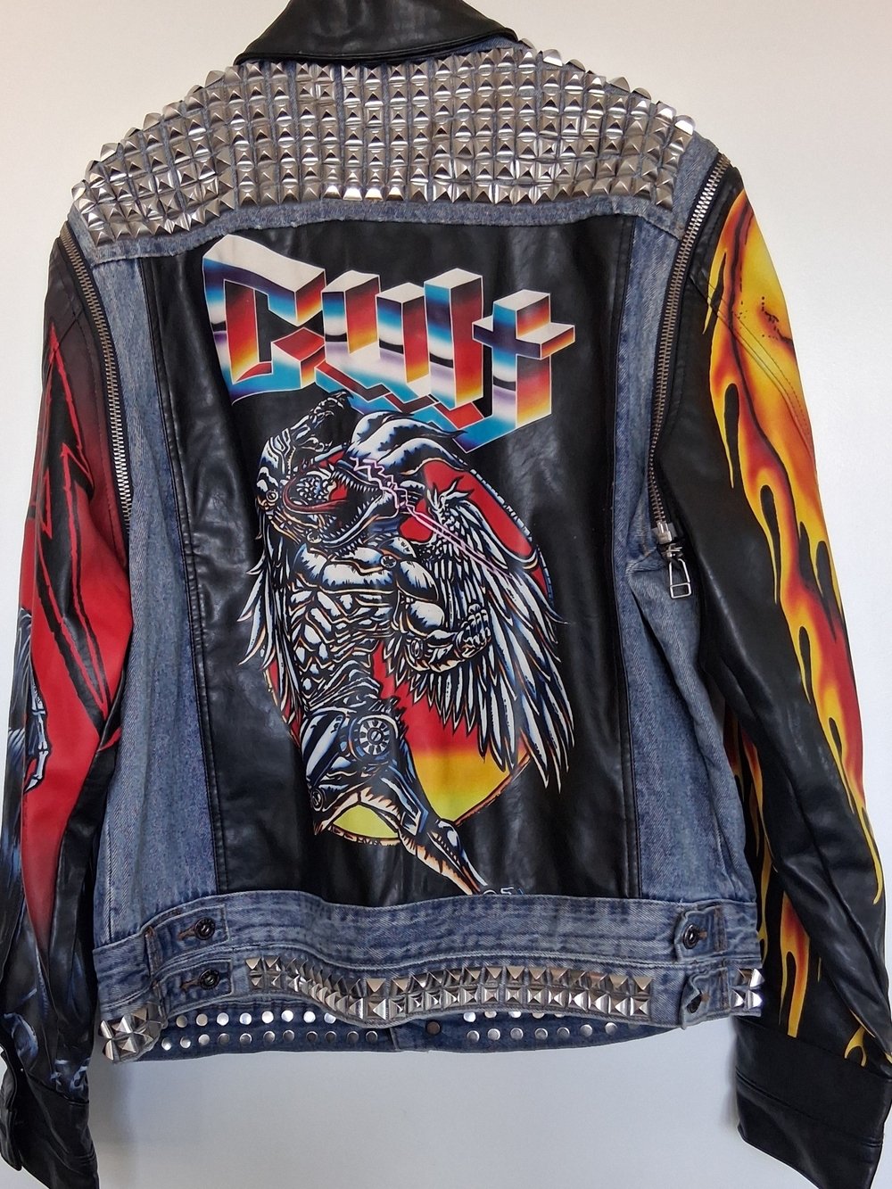 Cult of Individuality Iron Maiden Studded Jacket With Removable Sleeves! Sz 2XL